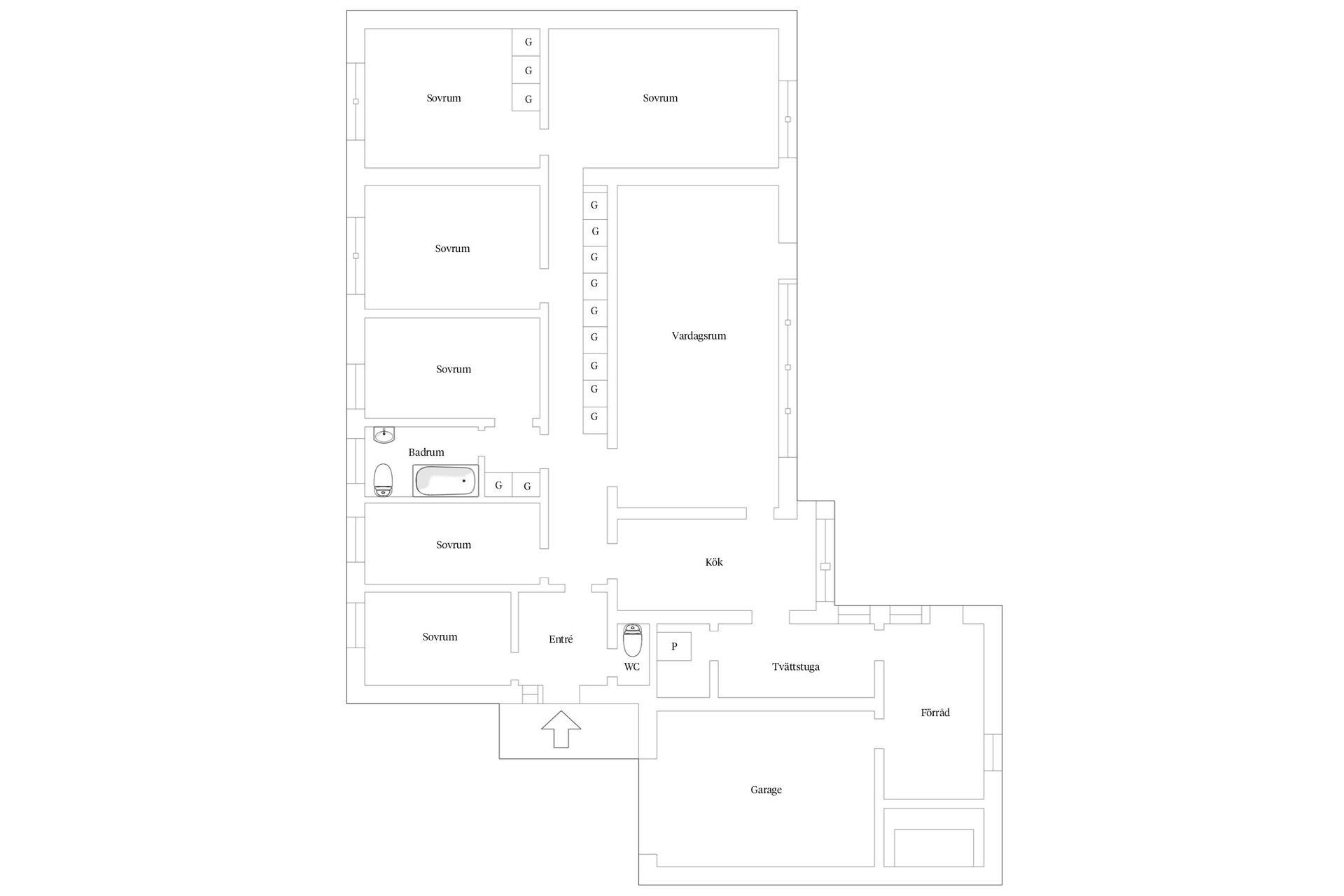 Villa, Kompassgatan 11, Båtgatorna, Lomma