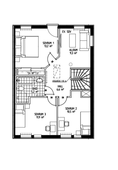 Radhus, Vaksala-Lunda 82C, Jälla, Uppsala