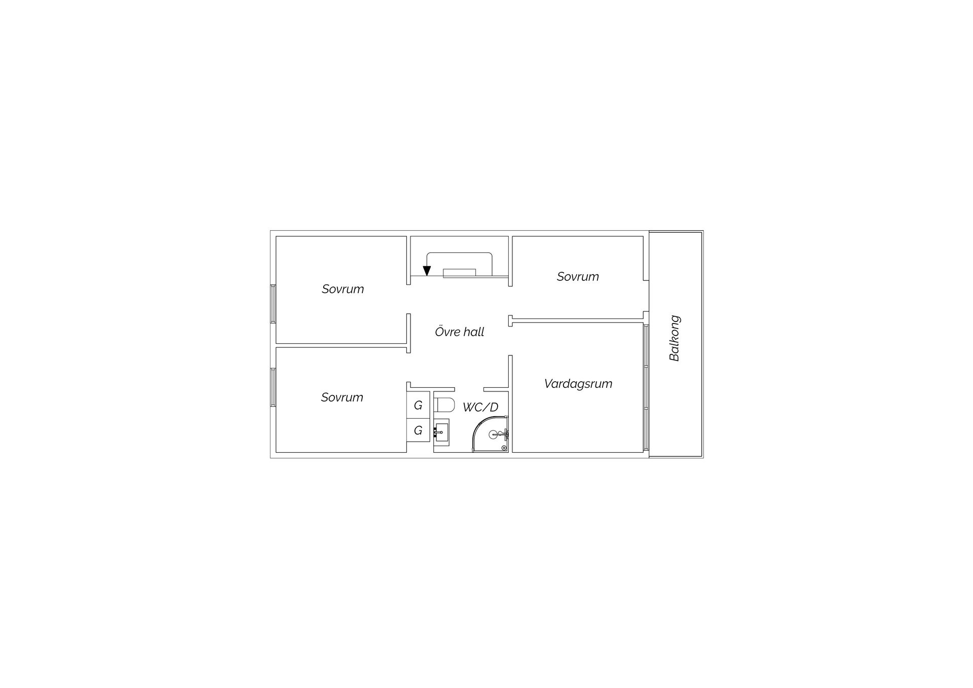Radhus, Jaktfalksvägen 32, Bosvedjan, Sundsvall