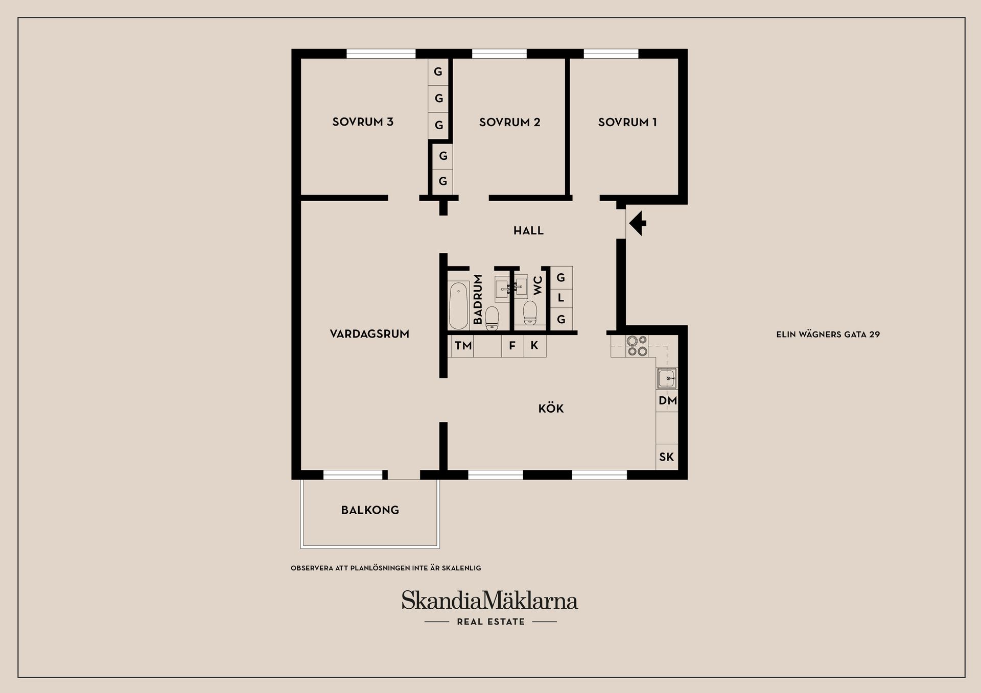 Bostadsrätt, Elin Wägners Gata 29, Fruängen, Stockholm