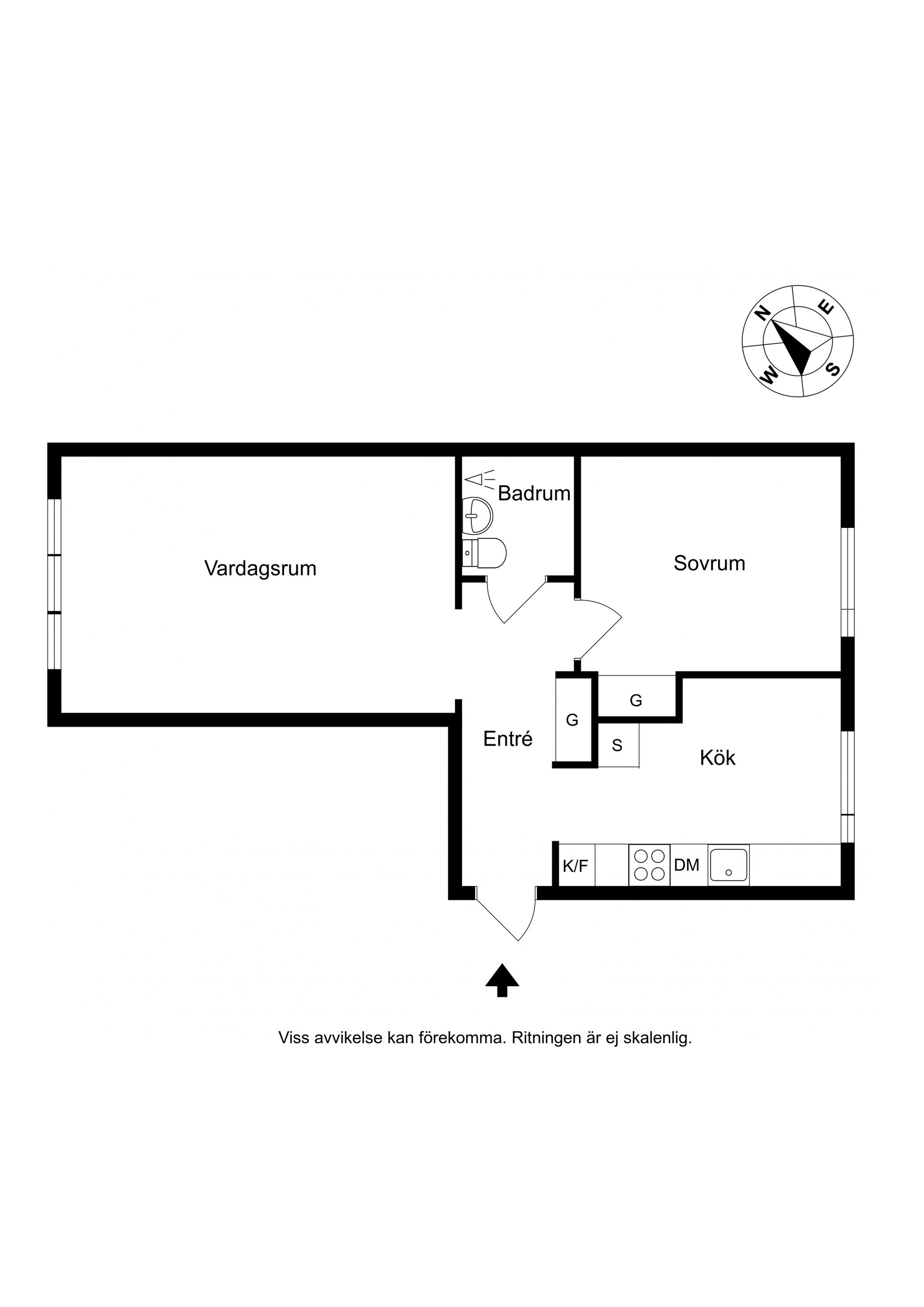 Bostadsrätt, Västra Vallgatan 35 B, Centrum, Varberg