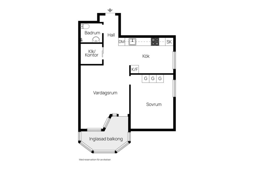 Bostadsrätt, Bergsgatan 30A, Centralt, Sundsvall
