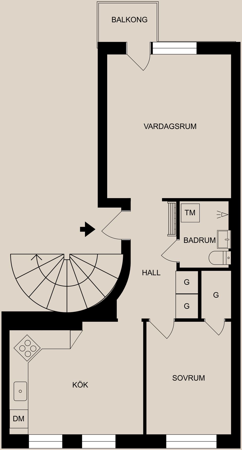 Bostadsrätt, Nya Rådstugugatan 13, Centralt, Norrköping