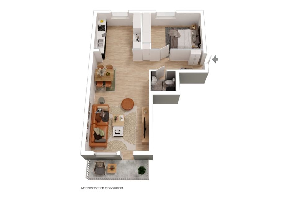 Bostadsrätt, Barnhemsgatan 42, Sjöbo, Borås