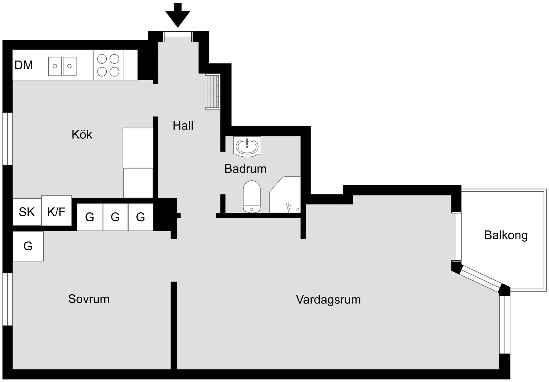 Bostadsrätt, Norrlandsgatan 34C, Luthagen, Uppsala