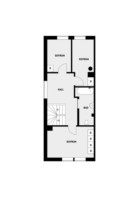 Radhus, Strömgårdsvägen 34, Lindholmen, Vallentuna