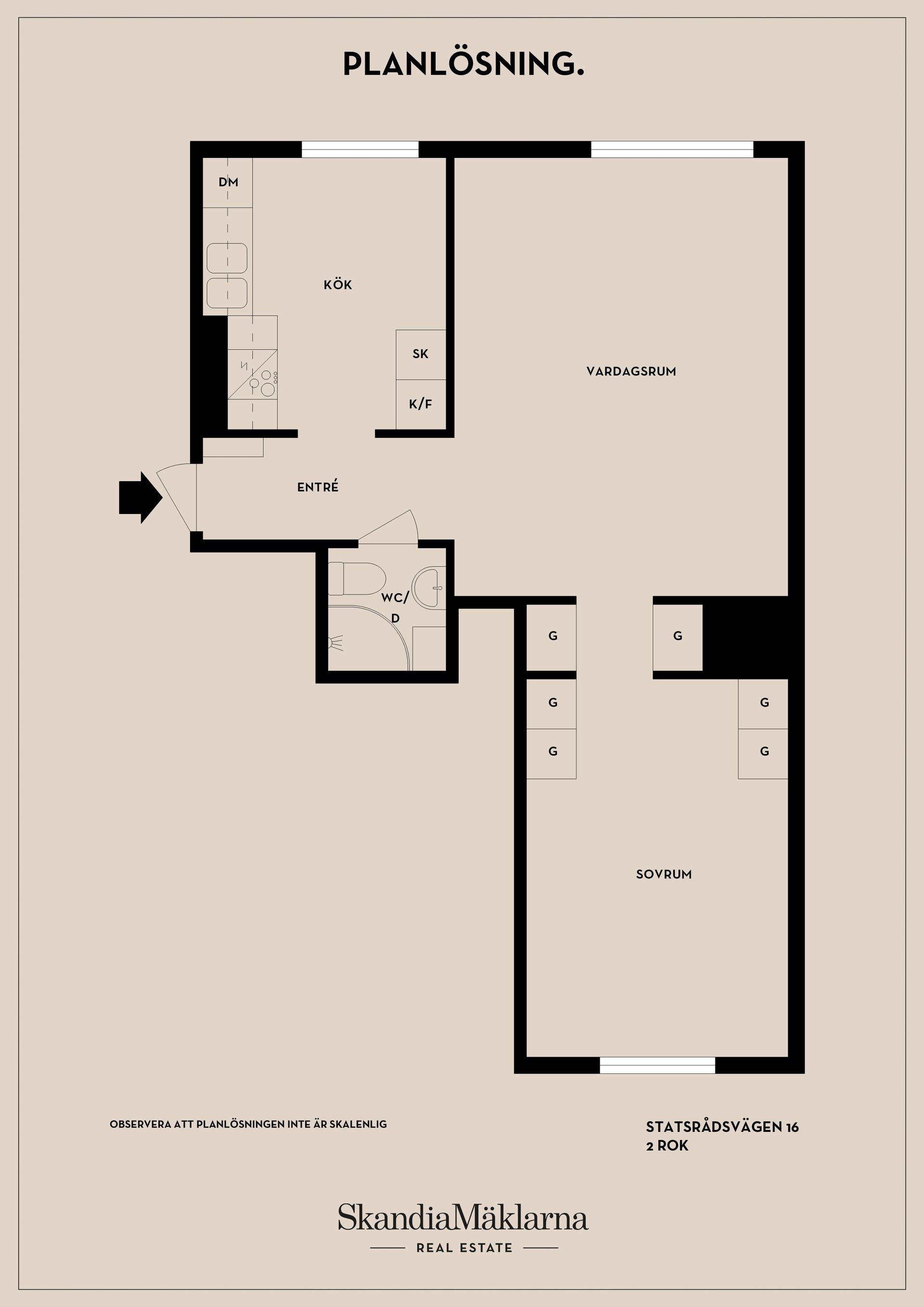 Bostadsrätt, Statsrådsvägen 16, Enskede, Stockholm
