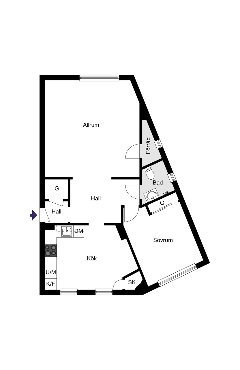 Bostadsrätt, Östergatan 39A, Centrum, Ängelholm