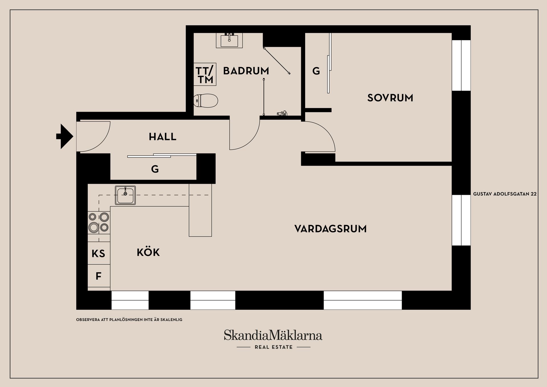 Bostadsrätt, Gustav Adolfsgatan 22, Vasastaden/centralt, Linköping