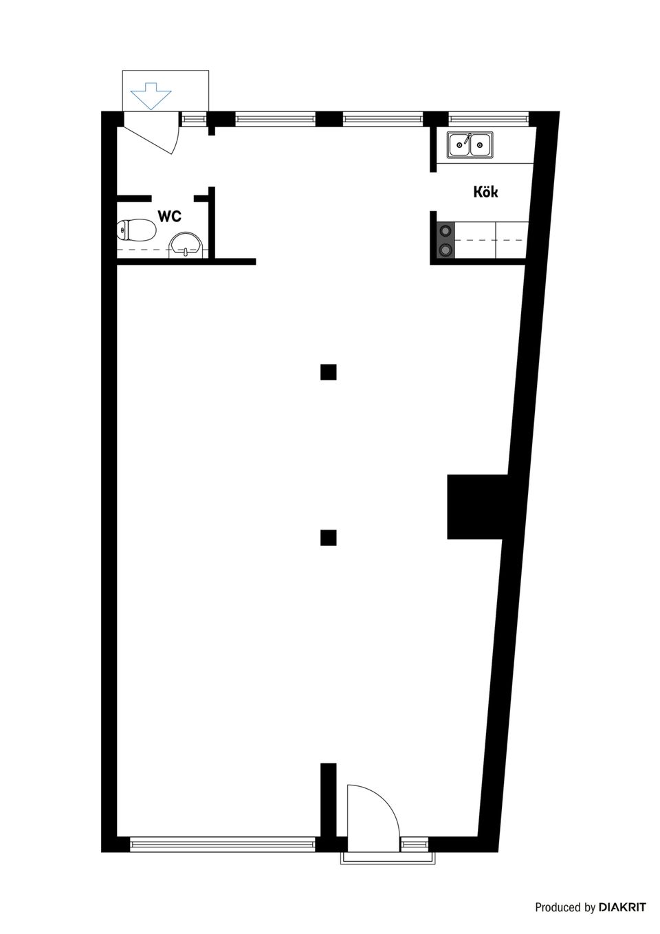 Bostadsrätt, Västra Trädgårdsgatan 14, Väster, Nyköping