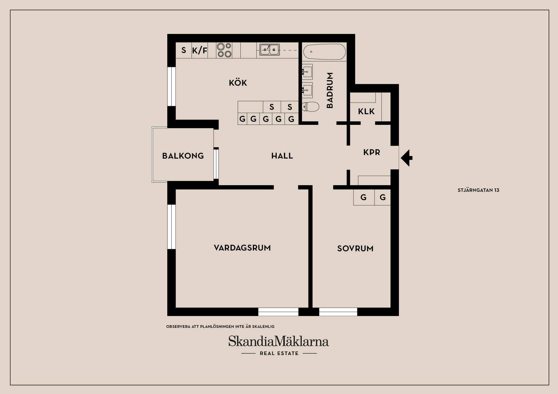 Bostadsrätt, Stjärngatan 13, Mjölby
