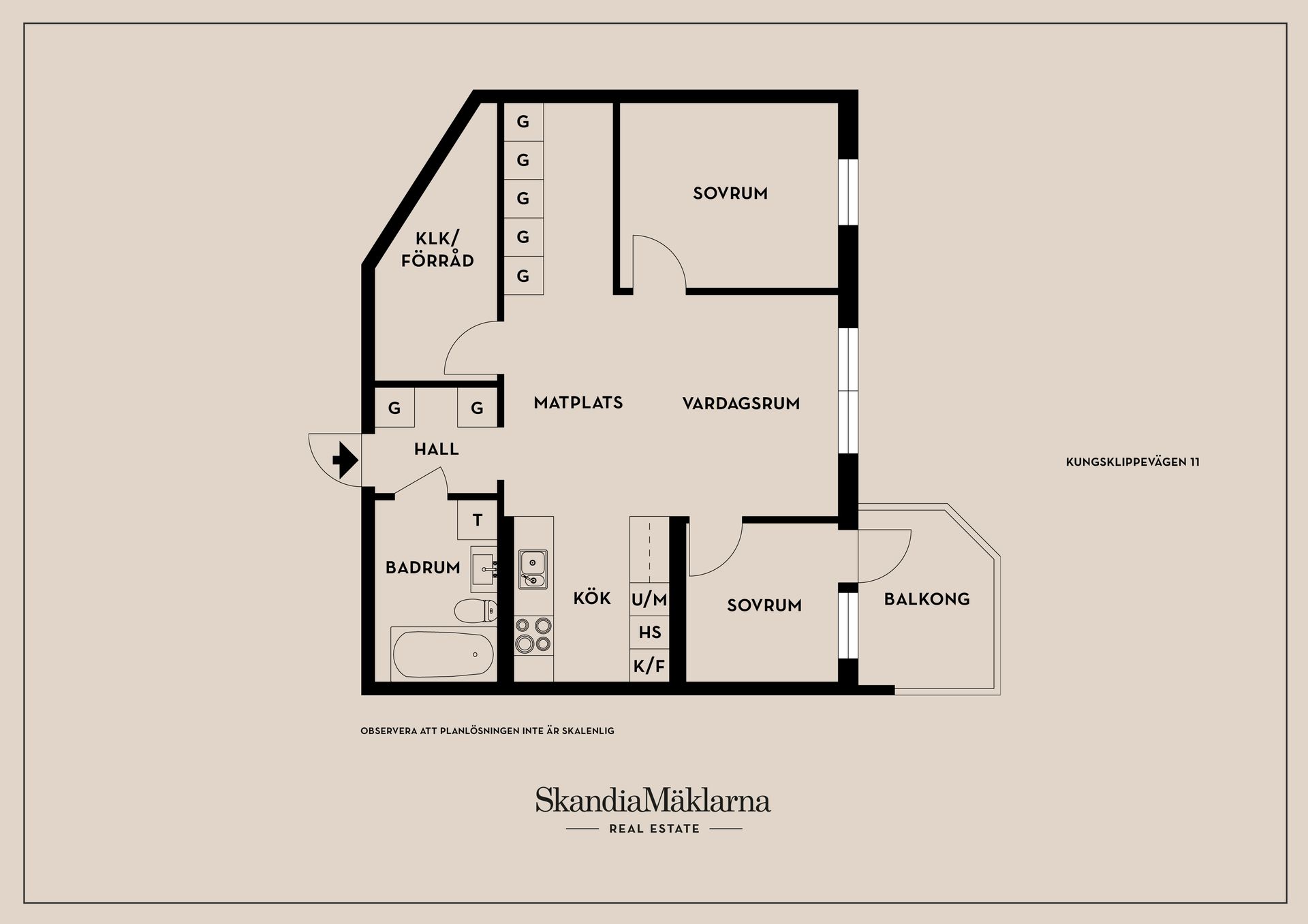 Bostadsrätt, Kungsklippevägen 11, 2tr, Stuvsta Centrum, Huddinge