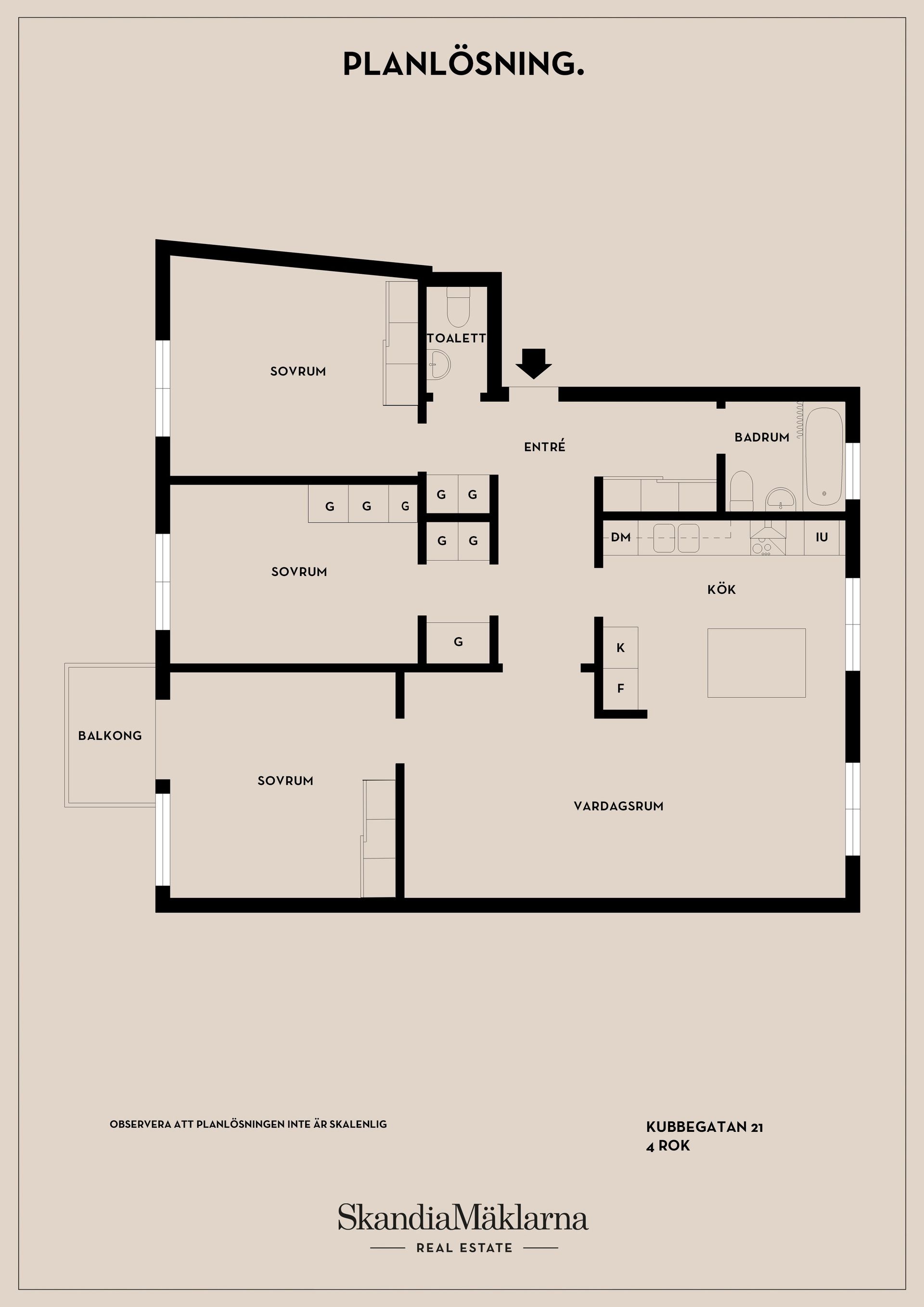 Bostadsrätt, Kubbegatan 21, Stockholm