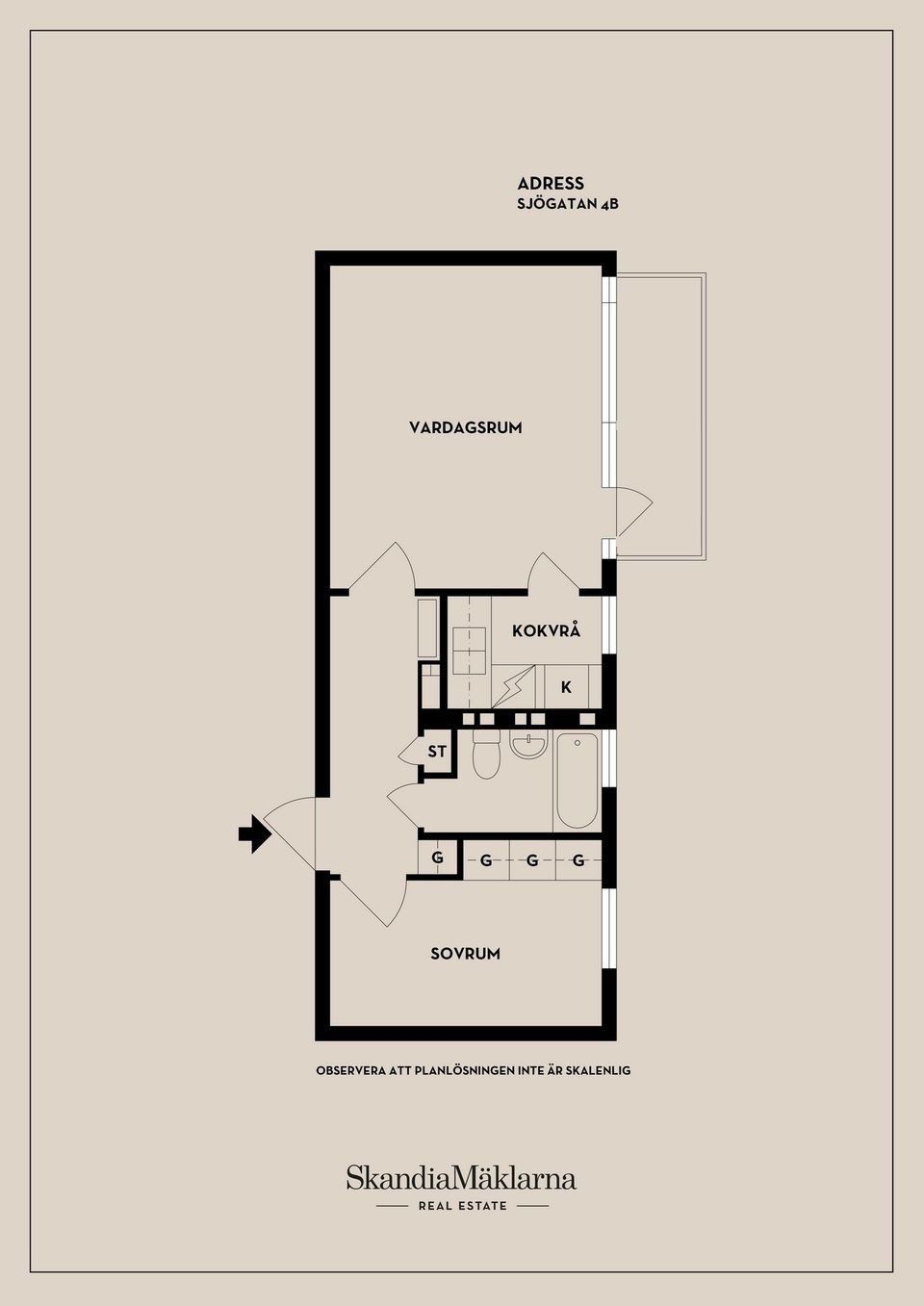 Bostadsrätt, Sjögatan 4B, Oxelösund
