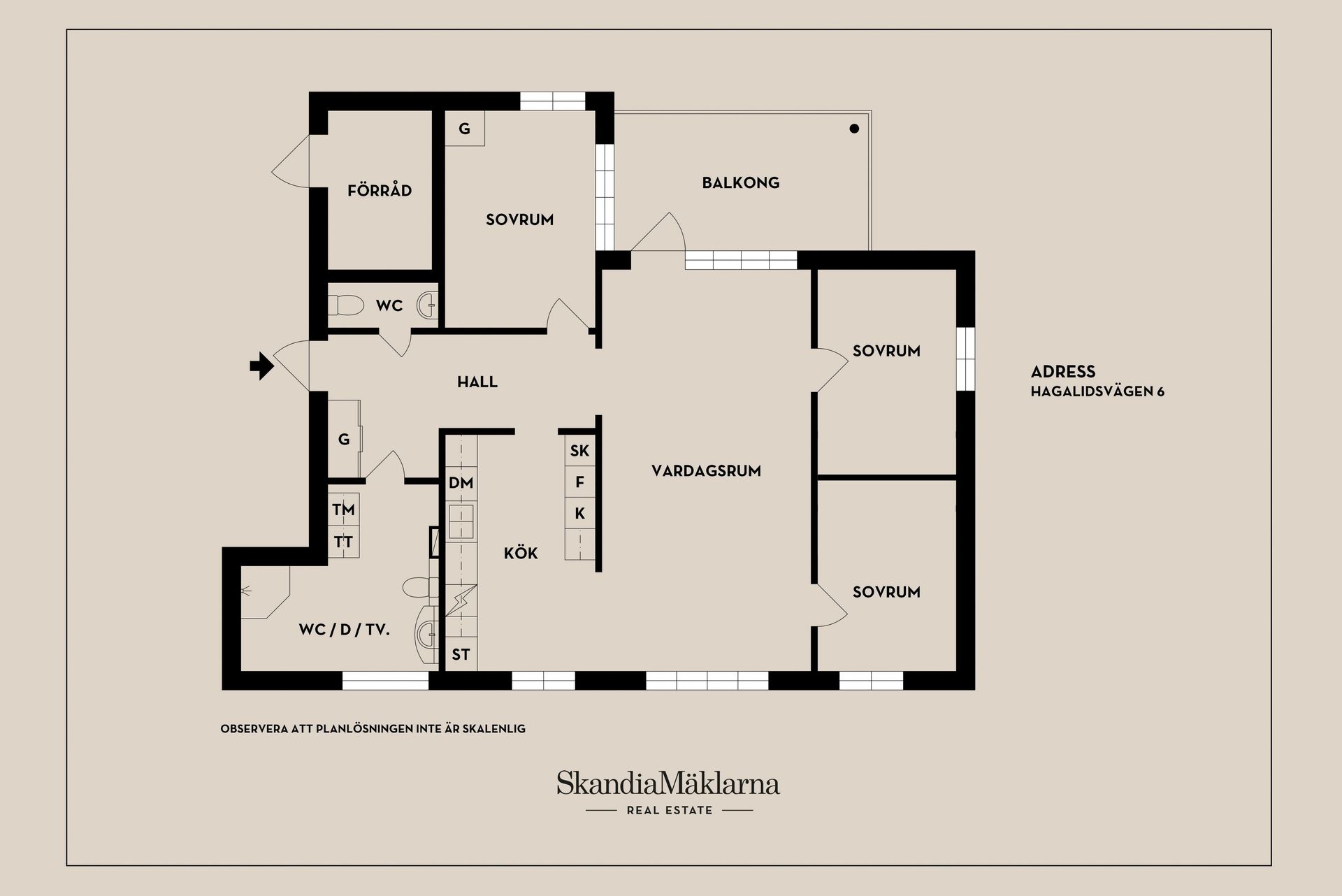 Bostadsrätt, Hagalidsvägen 6, Haga, Västerås