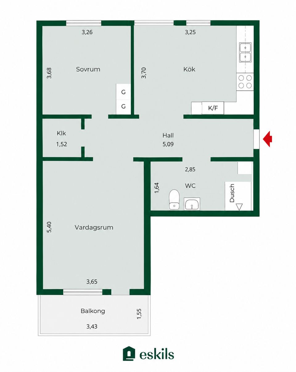 Bostadsrätt, Alfeltsgatan 1A, Centrum, Eskilstuna