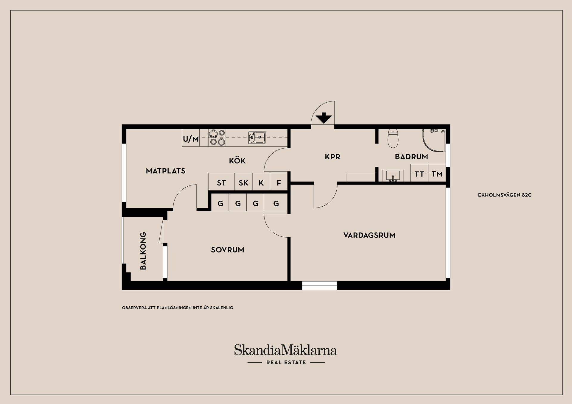 Bostadsrätt, Ekholmsvägen 82C, Ekholmen, Linköping