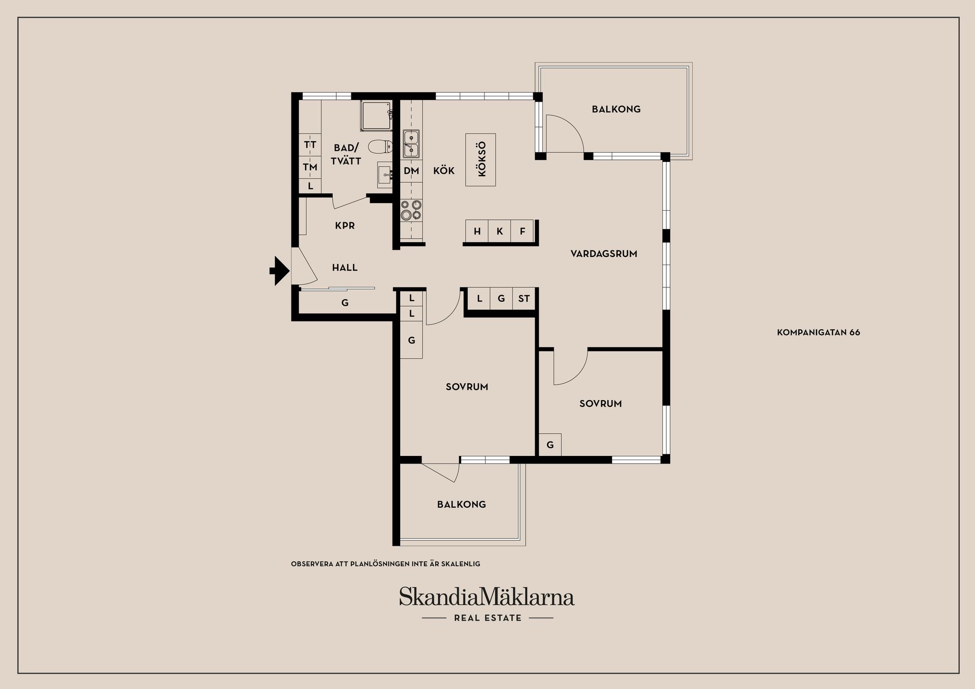 Bostadsrätt, Kompanigatan 66, Hagaberg, Linköping