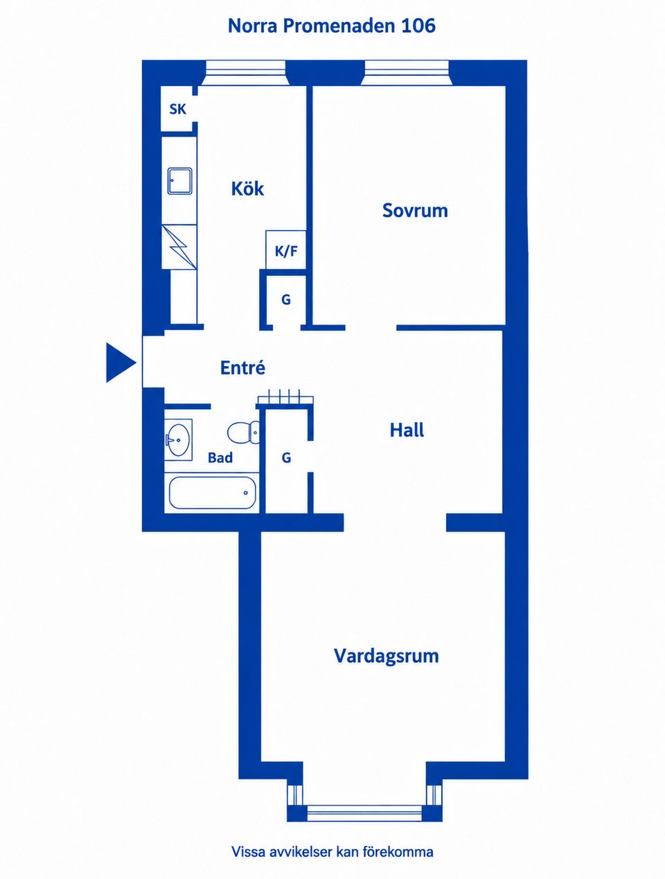 Bostadsrätt, Norra Promenaden 106, Centralt, Norrköping
