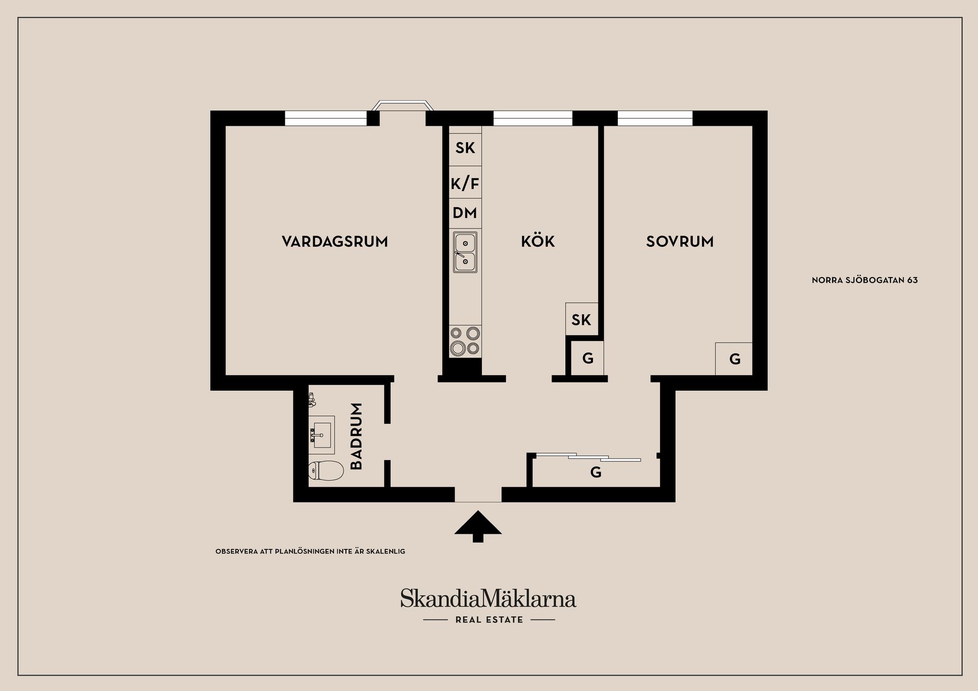 Bostadsrätt, Norra Sjöbogatan 63, Sjöbo, Borås