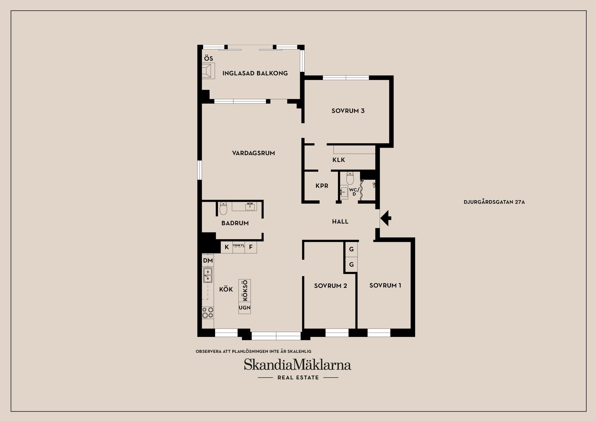 Bostadsrätt, Djurgårdsgatan 27A, Centralt, Linköping