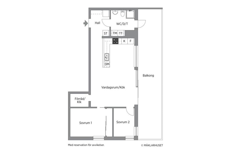 Bostadsrätt, Fregattgatan 2B, Norra Kajen, Sundsvall