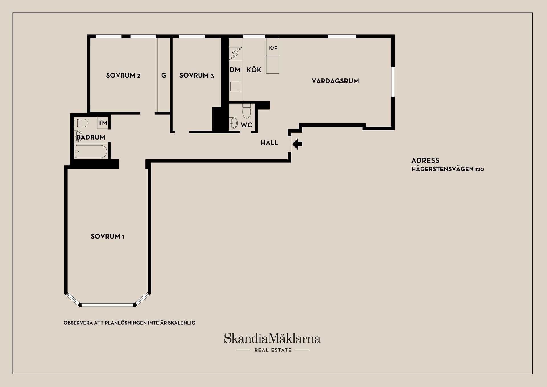 Bostadsrätt, Hägerstensvägen 120, Aspudden, Stockholm