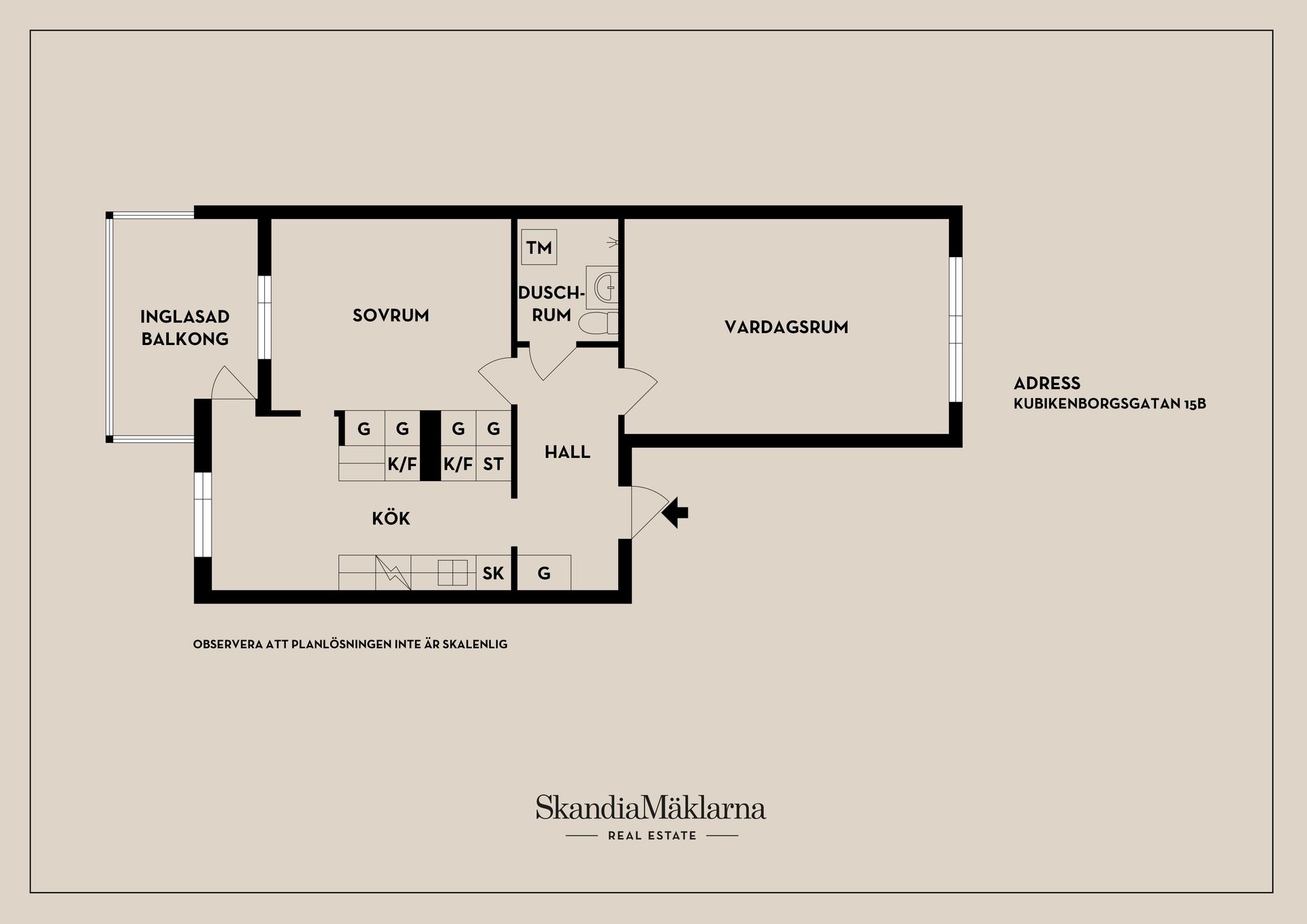 Bostadsrätt, Kubikenborgsgatan 15B, Skönsmon, Sundsvall
