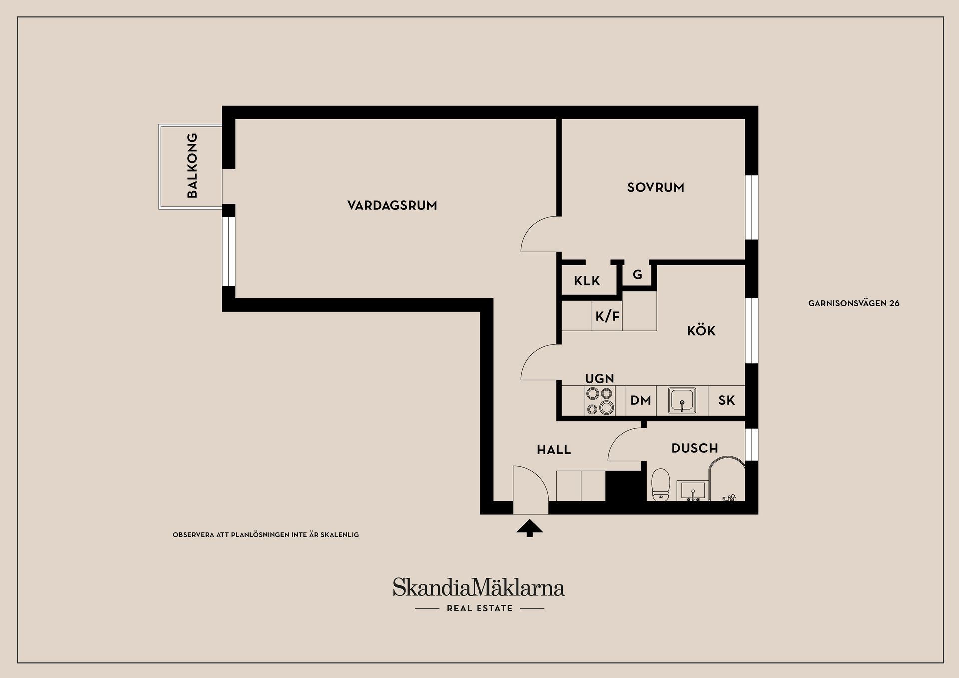 Bostadsrätt, Garnisonsvägen 26, Ekkällan, Linköping