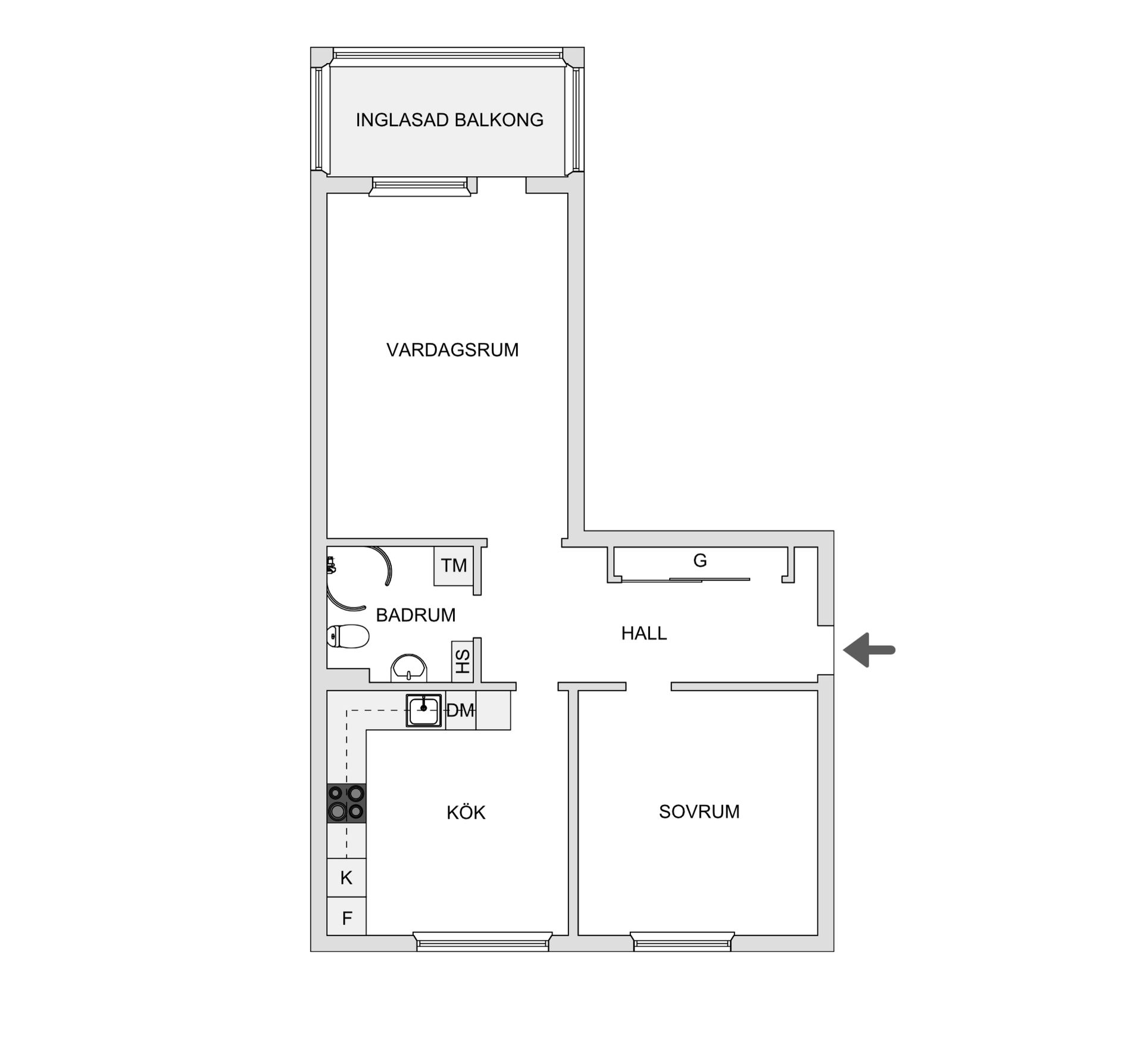 Bostadsrätt, Tjärhovsgatan 4B, Centrum, Skellefteå