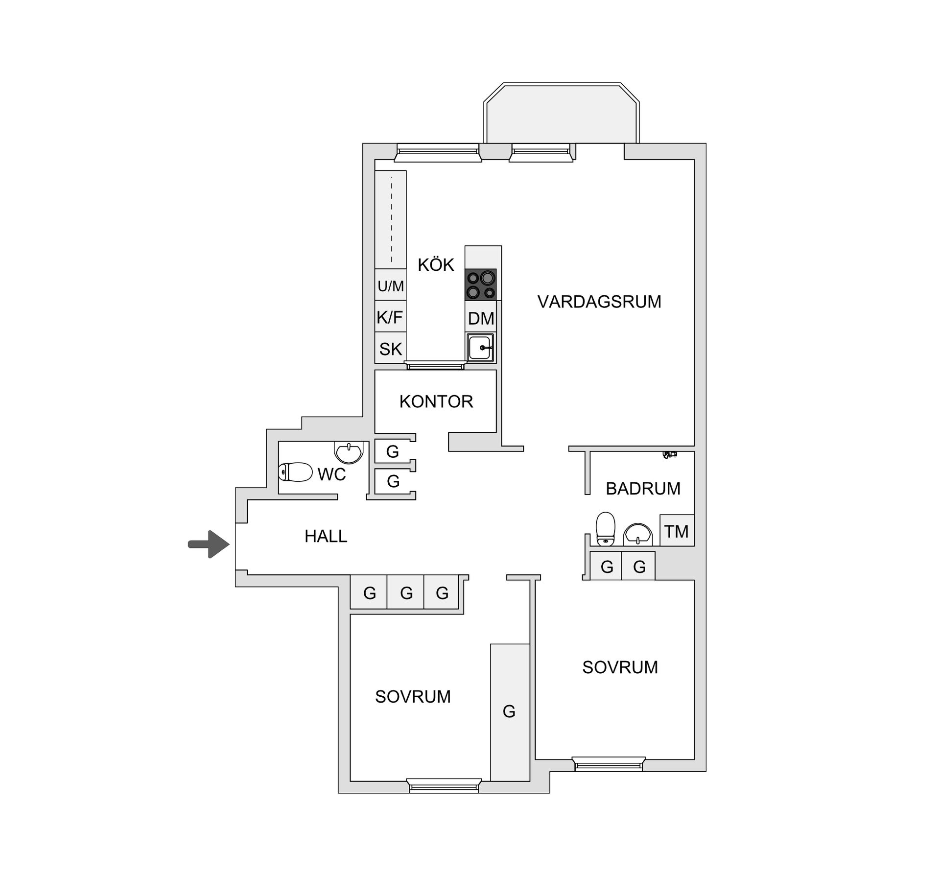 Bostadsrätt, Hornsbruksgatan 11, 3tr, Södermalm - Hornstull, Stockholm