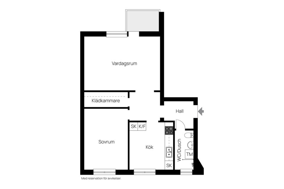 Bostadsrätt, Genvägen 17c, Centralt/Lundåkra, Gislaved