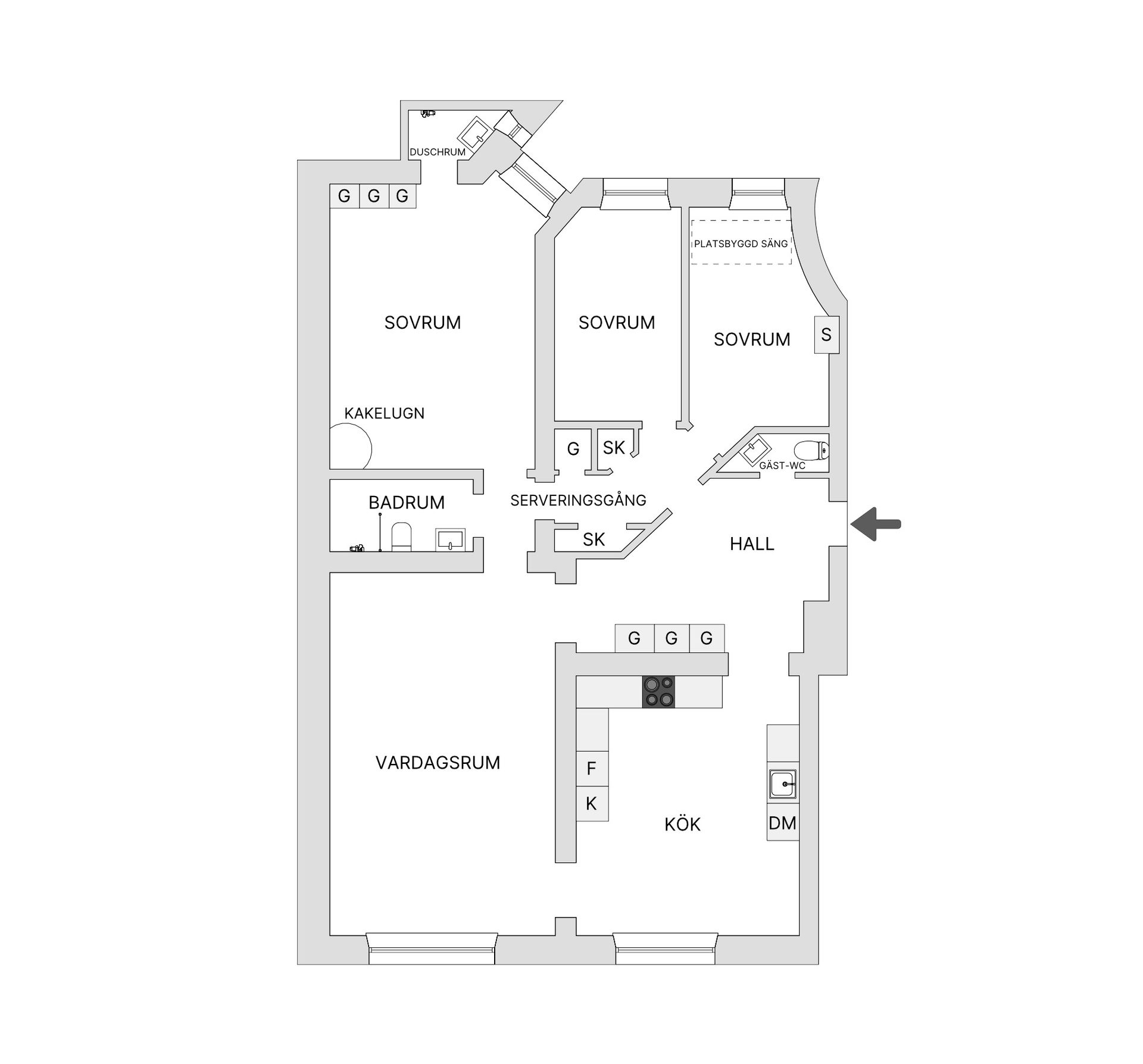Bostadsrätt, Frejgatan 54, 1tr, Vasastan Odenplan, Stockholm