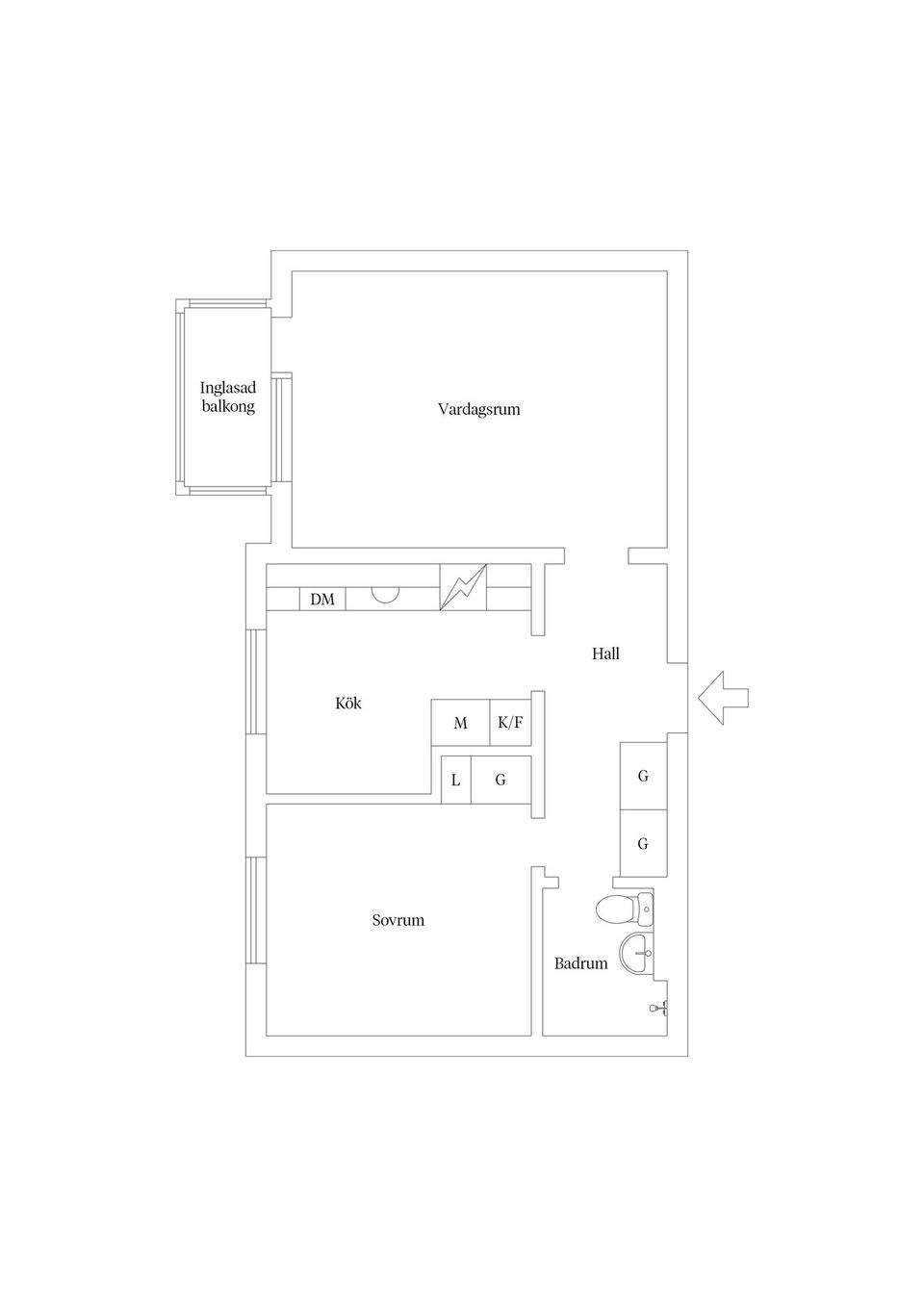 Bostadsrätt, Tegelviksvägen 7B, Tegelviken, Kalmar