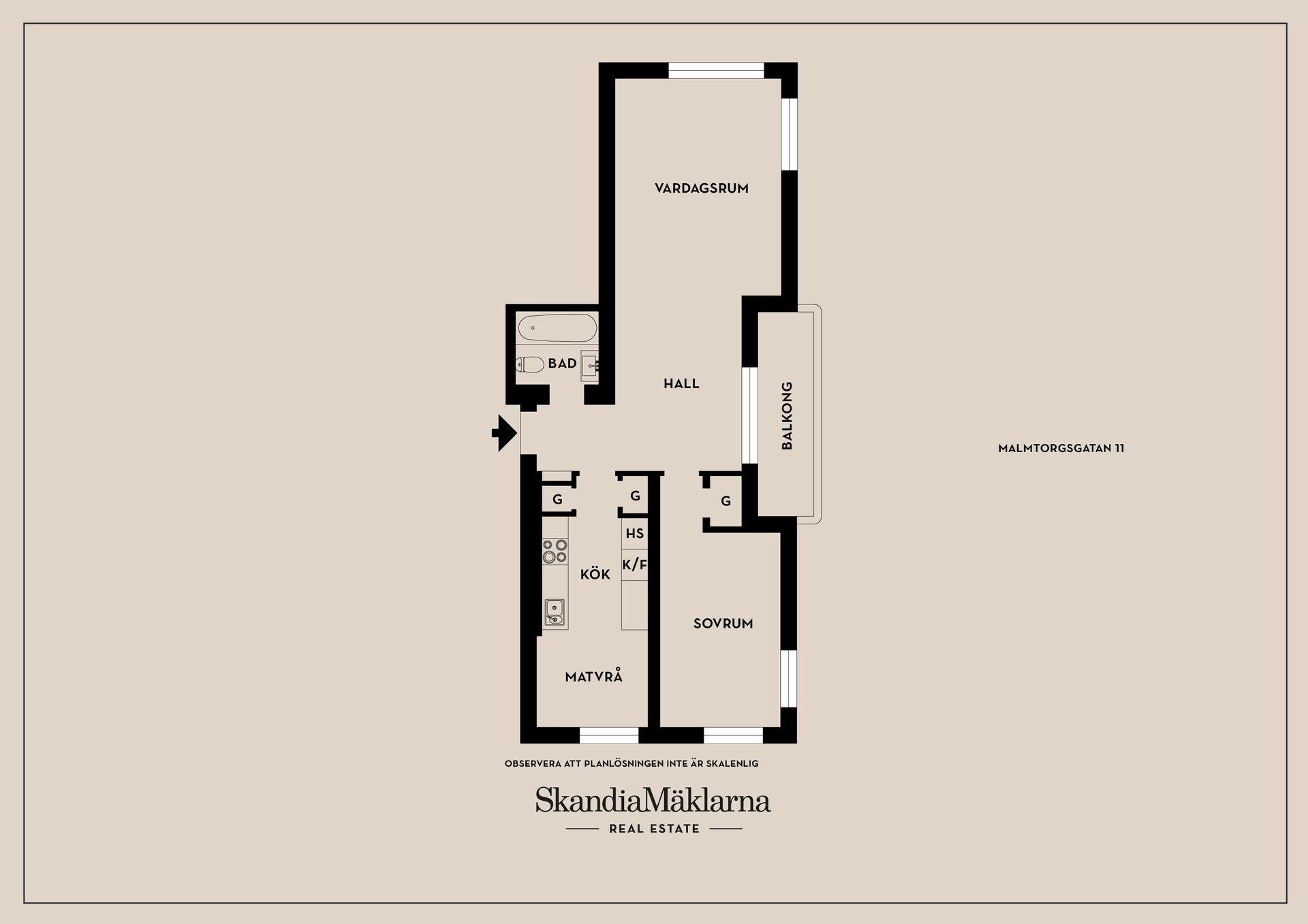 Bostadsrätt, Malmtorgsgatan 11, Klara, Karlstad