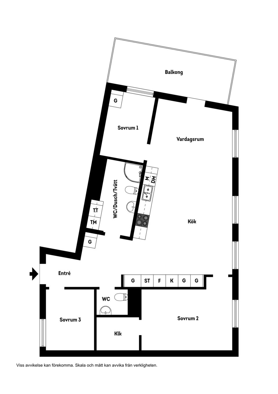 Bostadsrätt, Södra Järnvägsgatan 34B, Söder, Växjö