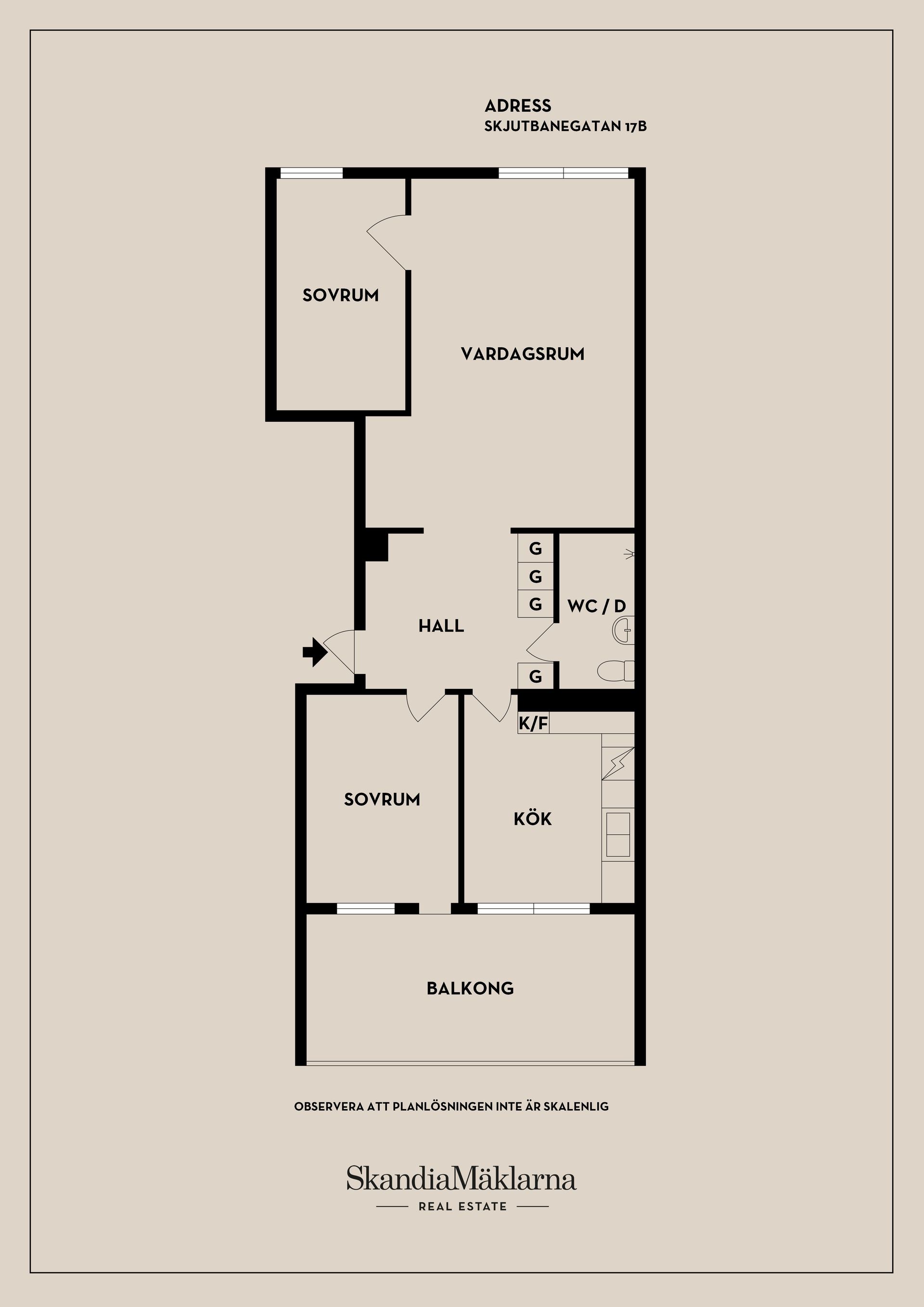 Bostadsrätt, Skjutbanegatan 17B, Haga, Västerås