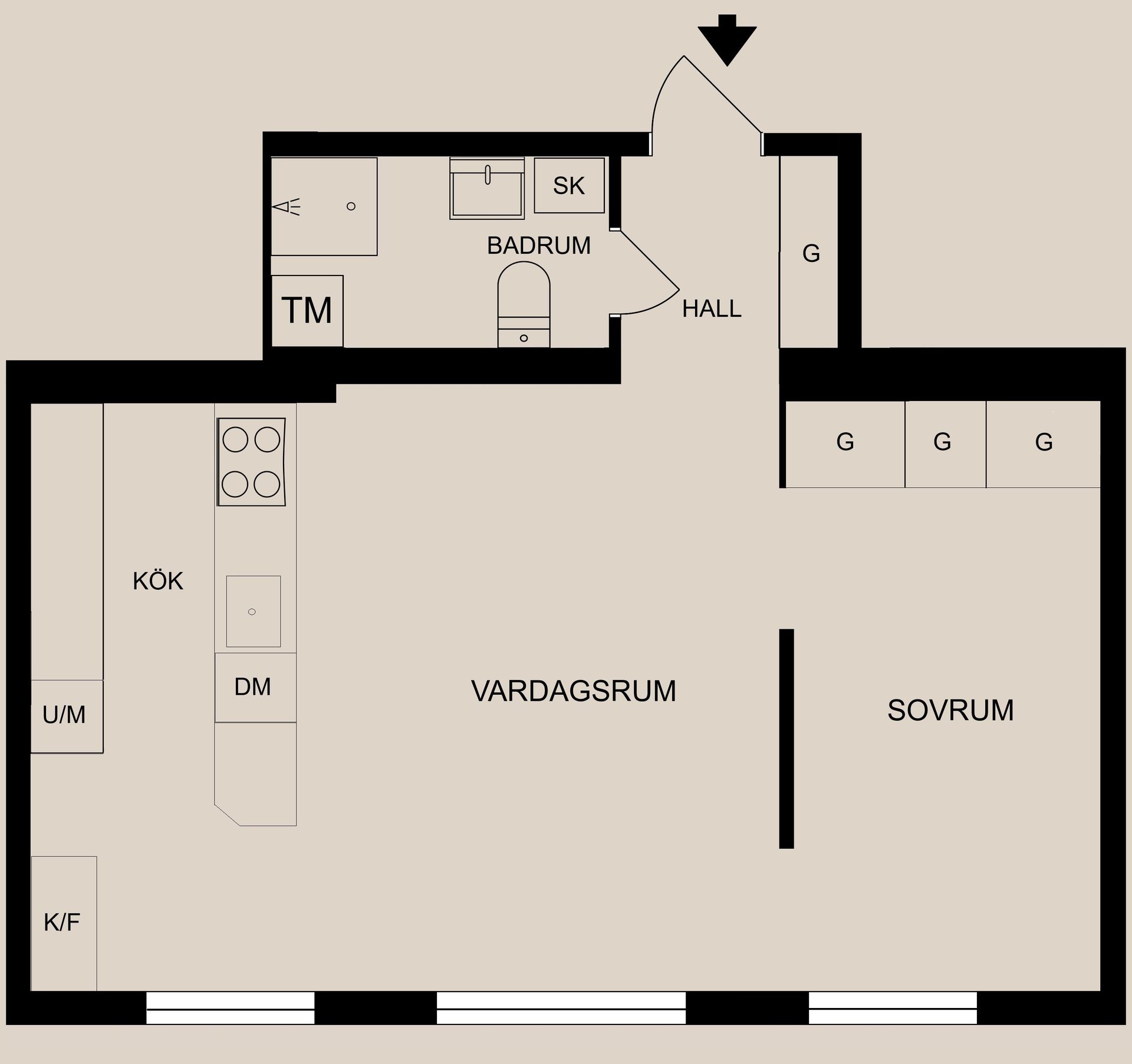 Bostadsrätt, Odalgatan 14, Öster, Oxelbergen, Norrköping