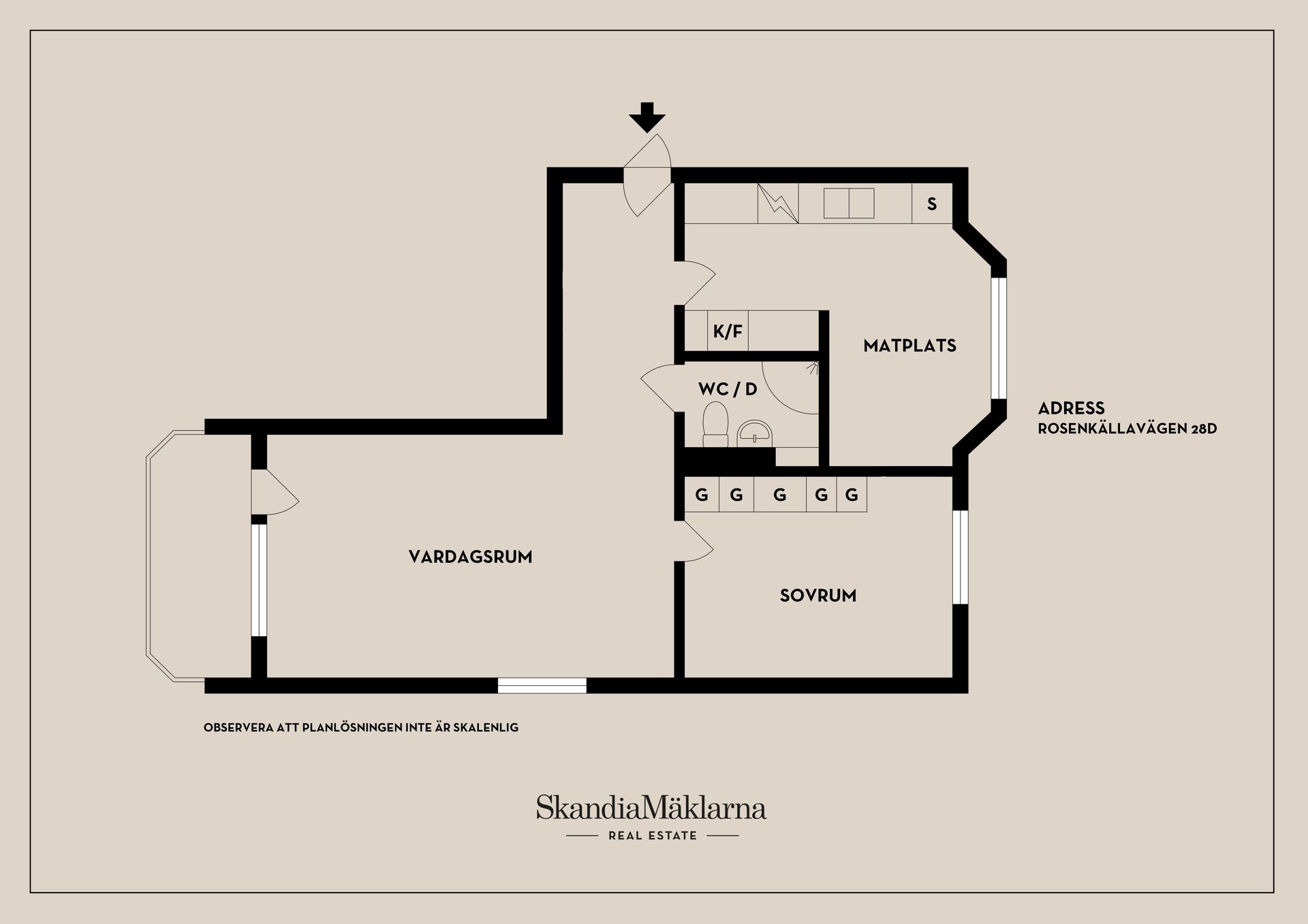 Bostadsrätt, Rosenkällavägen 28B, Fågelbo, Nyköping