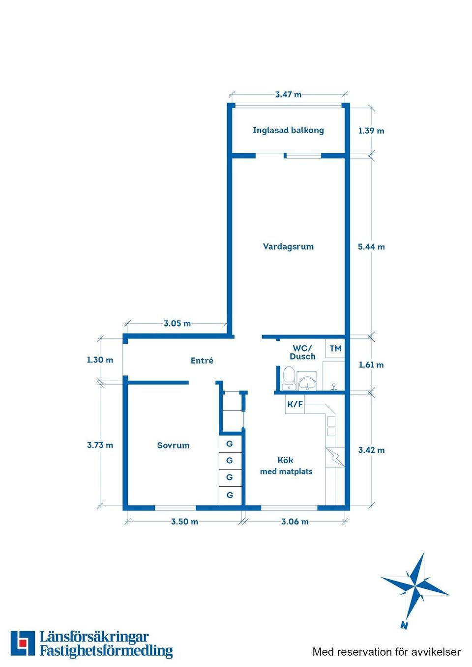 Bostadsrätt, Borgmästaregatan 27B, 1 vån, Centralt, Vadstena