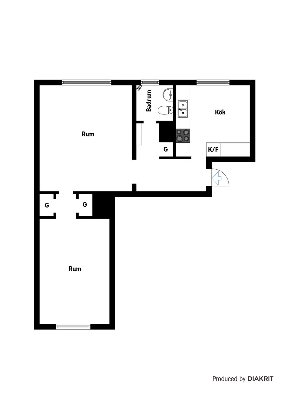 Bostadsrätt, Ringvägen 25A, Öster, Nyköping