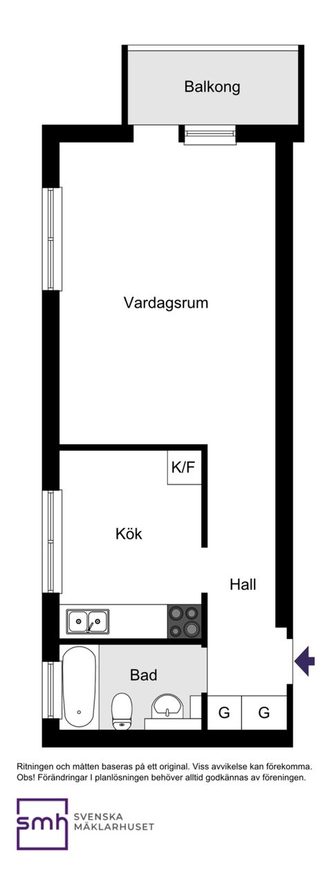 Bostadsrätt, Solbergsvägen 45, Bromma / Mariehäll, Stockholm
