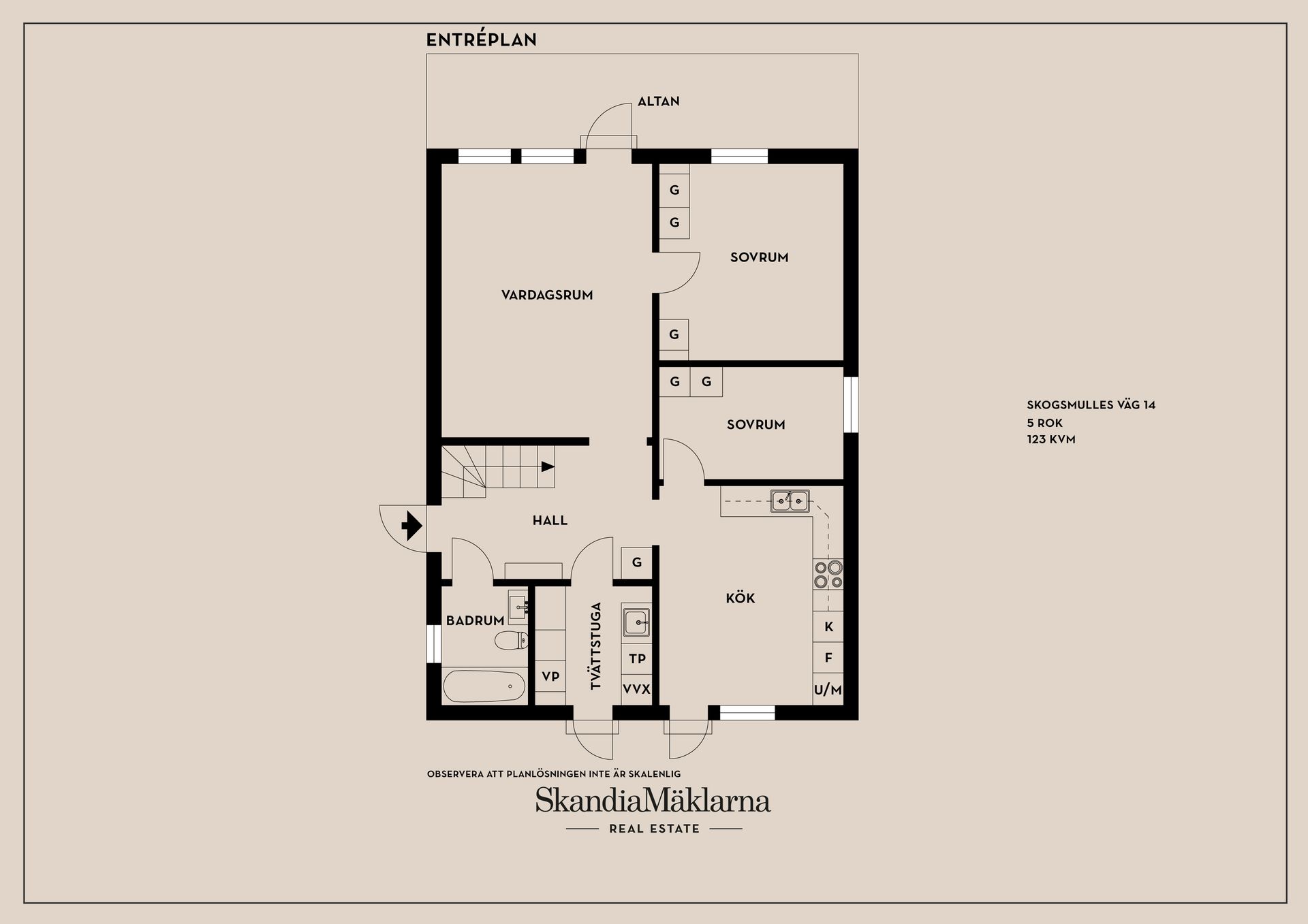 Villa, Skogsmulles väg 14, Riksten Friluftsstad, Botkyrka