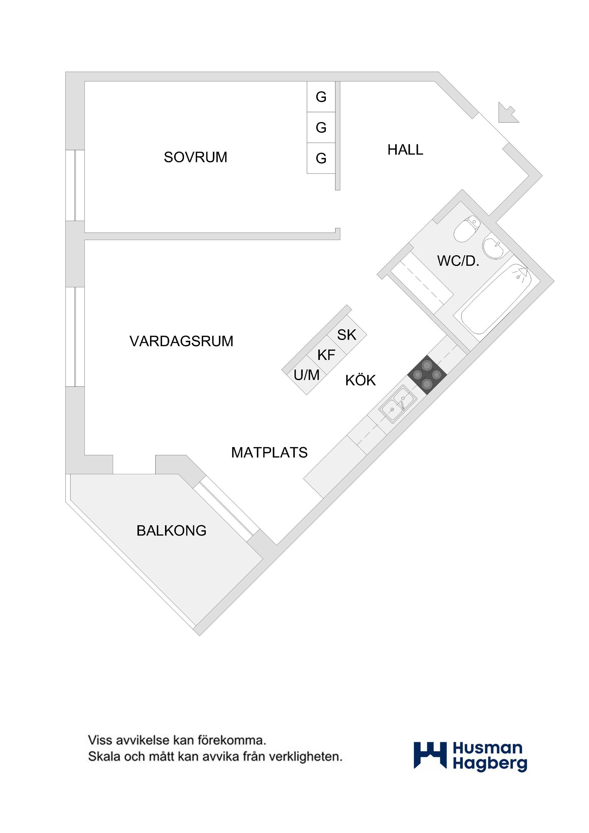 Bostadsrätt, Kvarnvägen 8A, Väst På Stan, Umeå