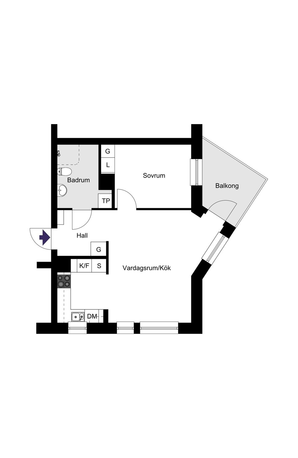 Bostadsrätt, Nybohovsbacken 35C, Liljeholmen, Stockholm
