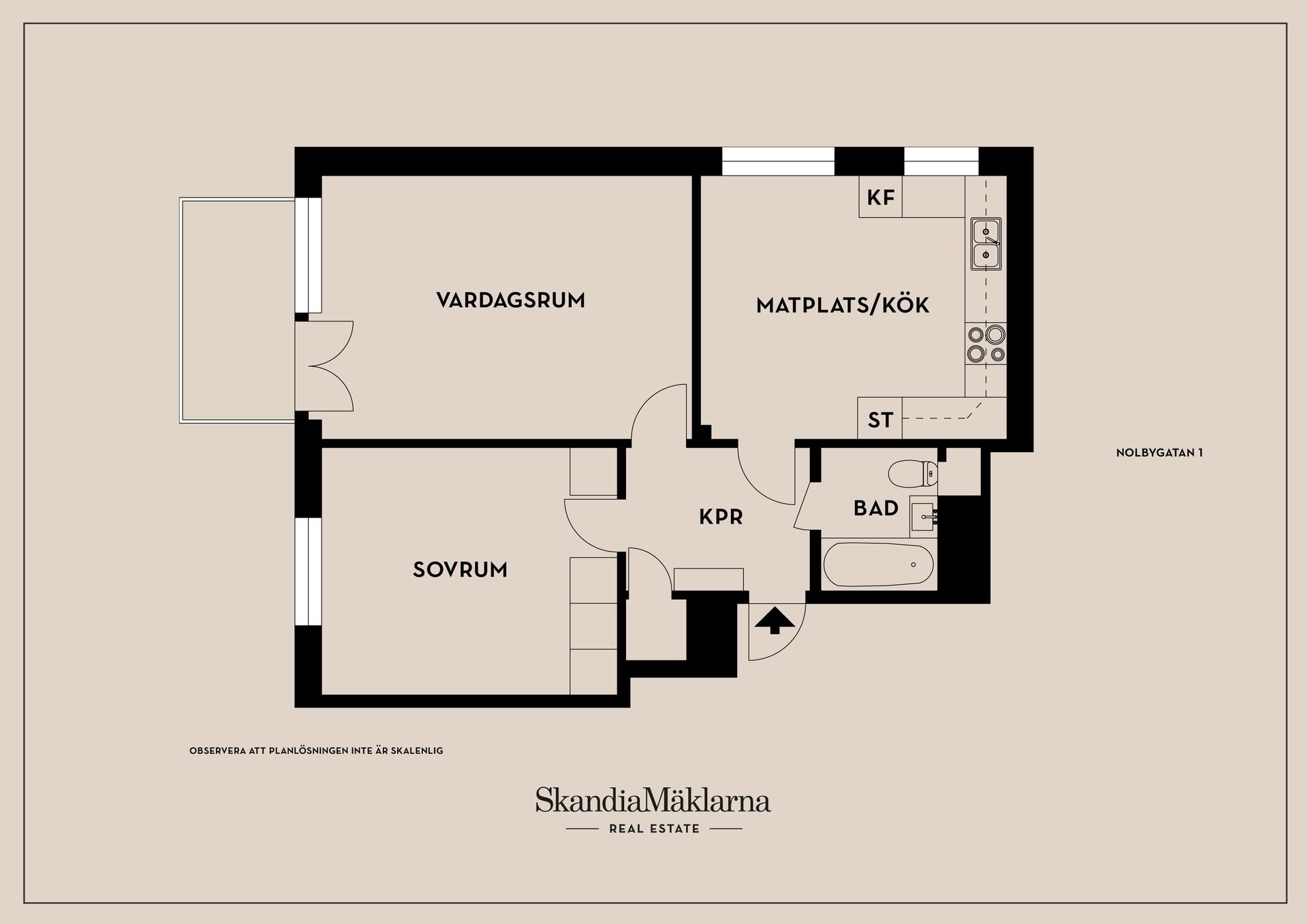 Bostadsrätt, Nolbygatan 1, Stenfallet, Kristinehamn