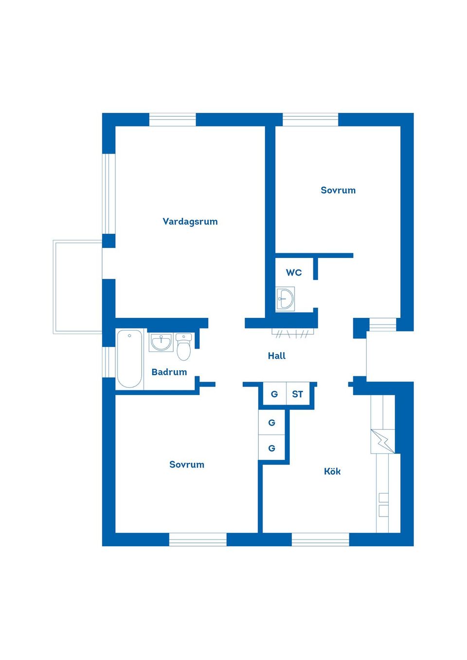 Bostadsrätt, Ringgatan 40E, Centrum, Sala