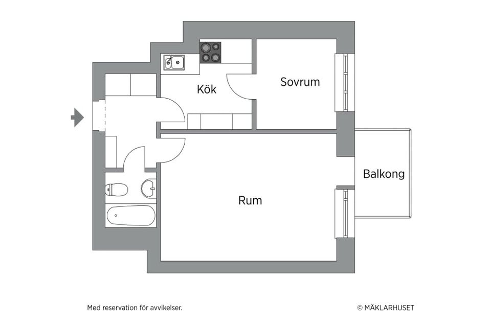 Bostadsrätt, Köpmangatan 23b, Centrum, Sundsvall