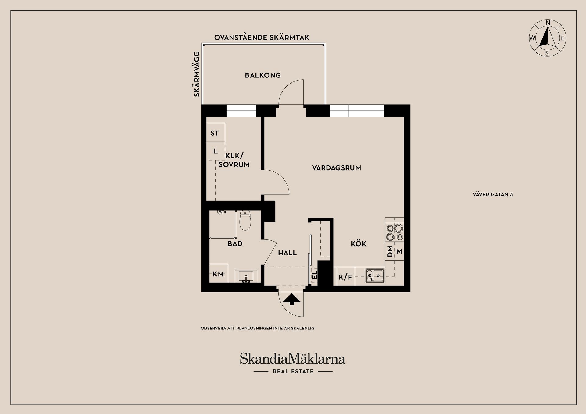 Bostadsrätt, Väverigatan 3, Ebbepark, centralt, Linköping