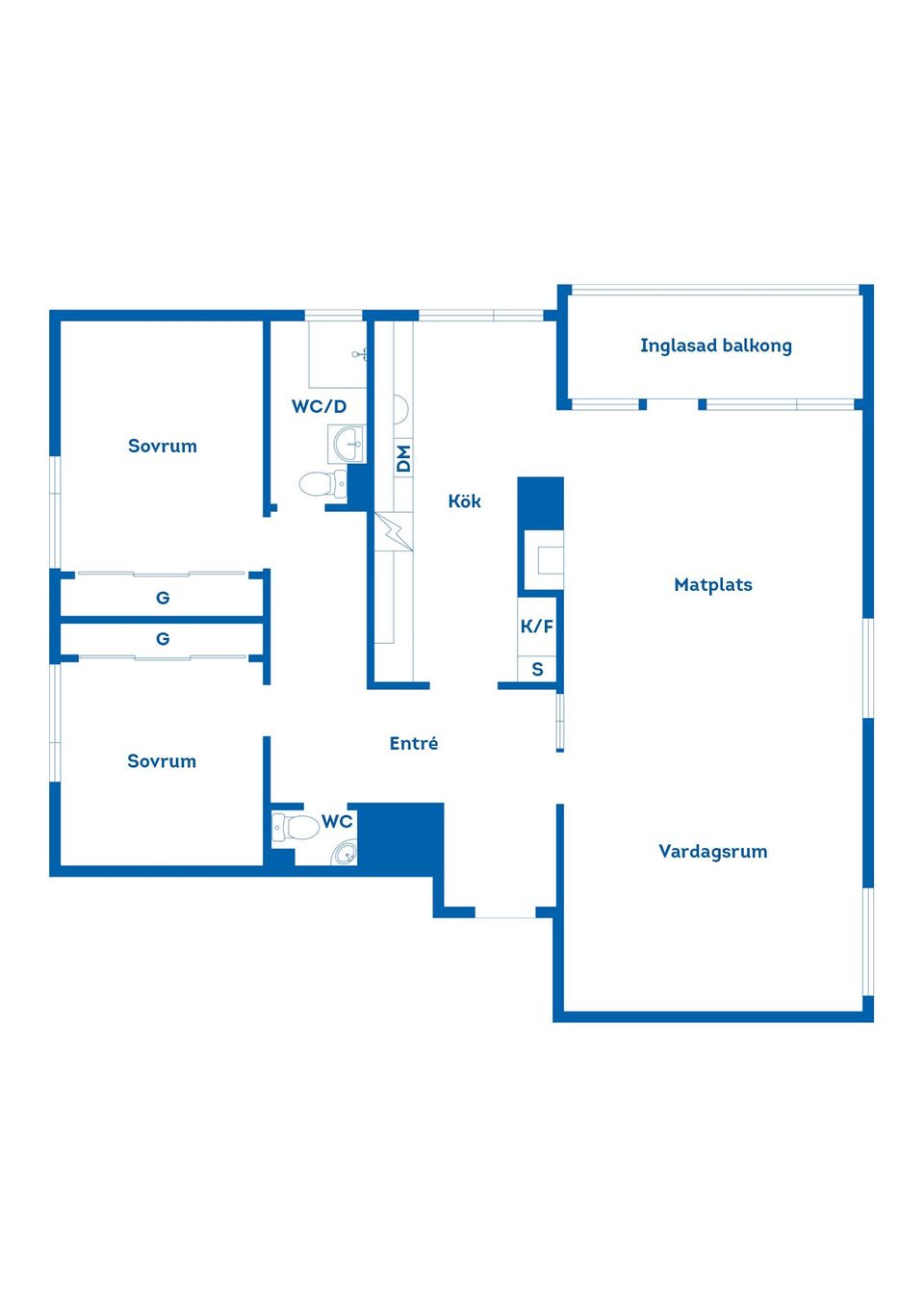 Bostadsrätt, Södra Kansligatan 32, Söder, Gävle